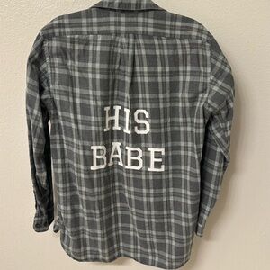 Hubs & Hers "his babe" flannel